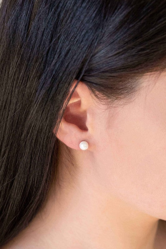 Flawless Pearl Stud Earrings- Small