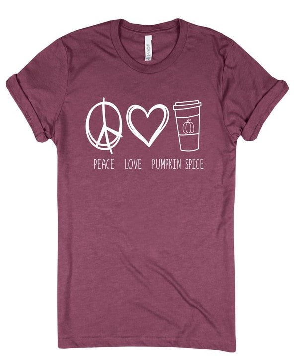 Peace Love Pumpkin Spice Boutique Tee