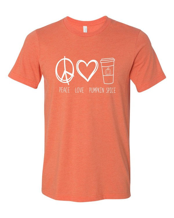 Peace Love Pumpkin Spice Boutique Tee