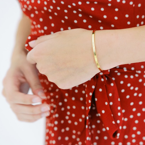 Skinny Hammered Cuff Bracelet