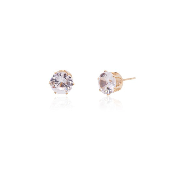 CUBIC ZIRCONIA STUD EARRINGS