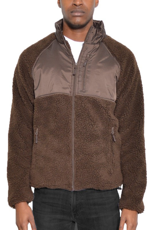 FULL ZIP SHERPA FLEECE JACKET