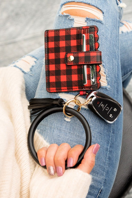 Buffalo Key Ring ID Wallet Bracelet