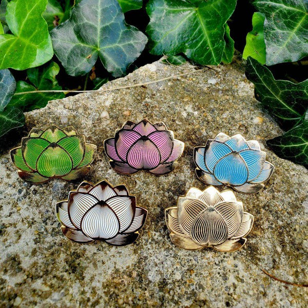 Lotus Flower Enamel Pins