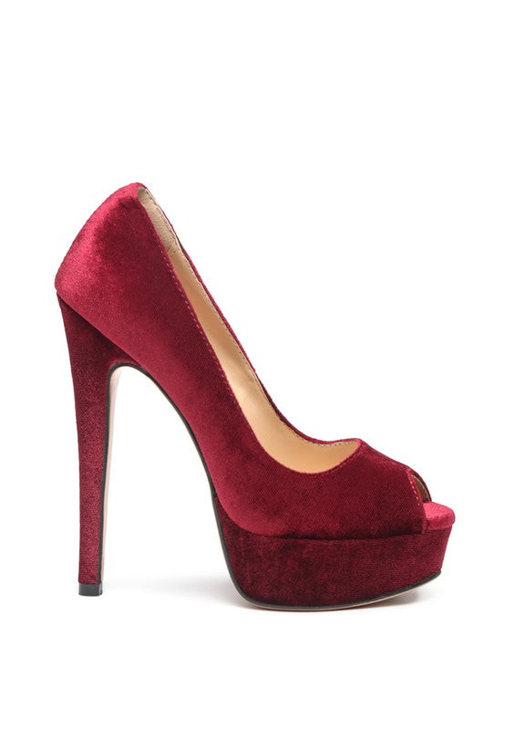 BRIELLE HIGH HEEL PEEP TOE STILETTO