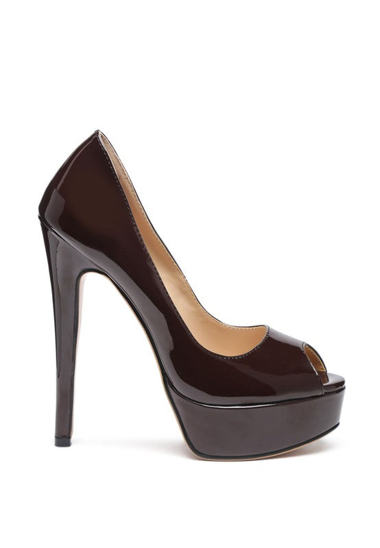 BRIELLE HIGH HEEL PEEP TOE STILETTO