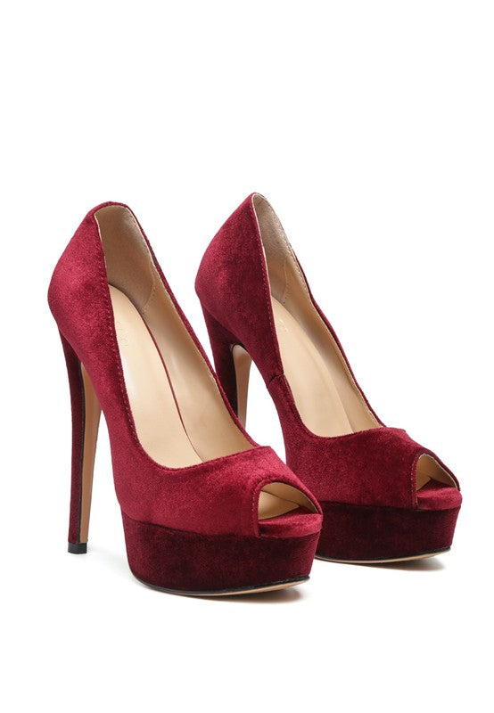 BRIELLE HIGH HEEL PEEP TOE STILETTO