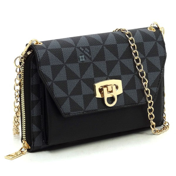 Monogram Zip Around Crossbody Clutch Wallet