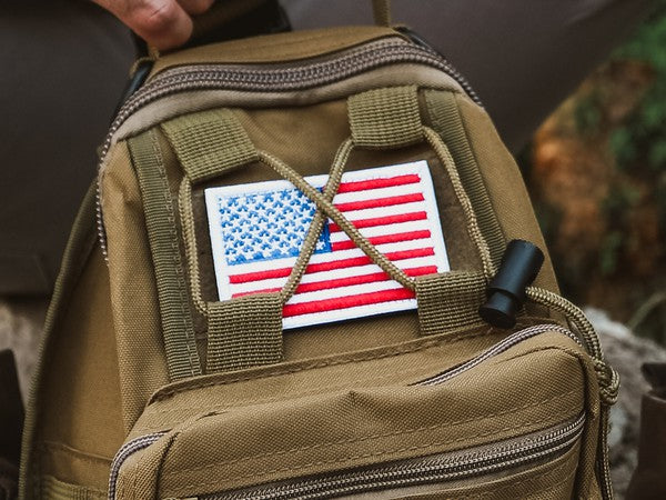 Tactical USA Flag Patch with Velcro Backing