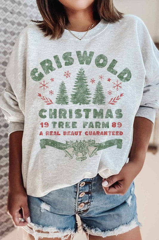 CHRISTMAS TREE FARM GRAPHIC SWEATSHIRT