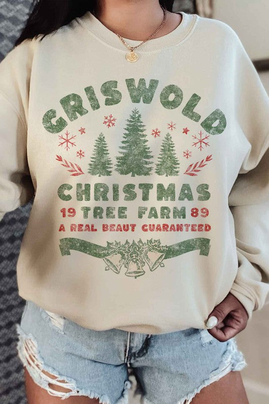 CHRISTMAS TREE FARM GRAPHIC SWEATSHIRT