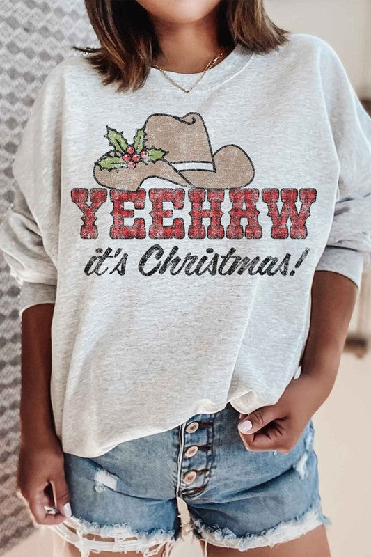 YEEHAW COUNTRY CHRISTMAS GRAPHIC SWEATSHIRT