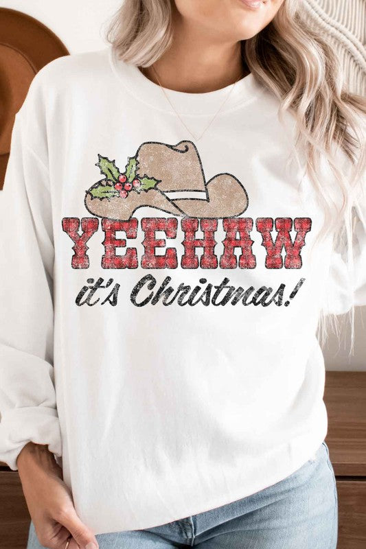 YEEHAW COUNTRY CHRISTMAS GRAPHIC SWEATSHIRT