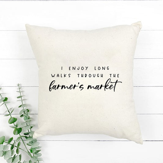 I Enjoy Long Walks Pillow Cover