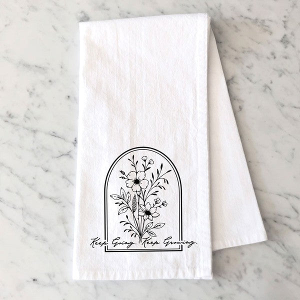 Keep Going Keep Growing Arch Tea Towel