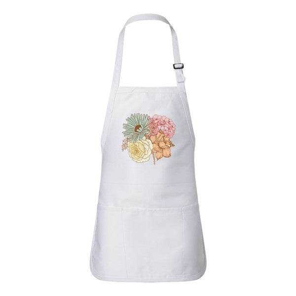 Colorful Flower Bouquet Apron