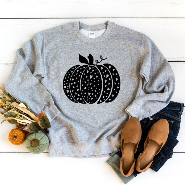 Heart Pumpkin Graphic Sweatshirt