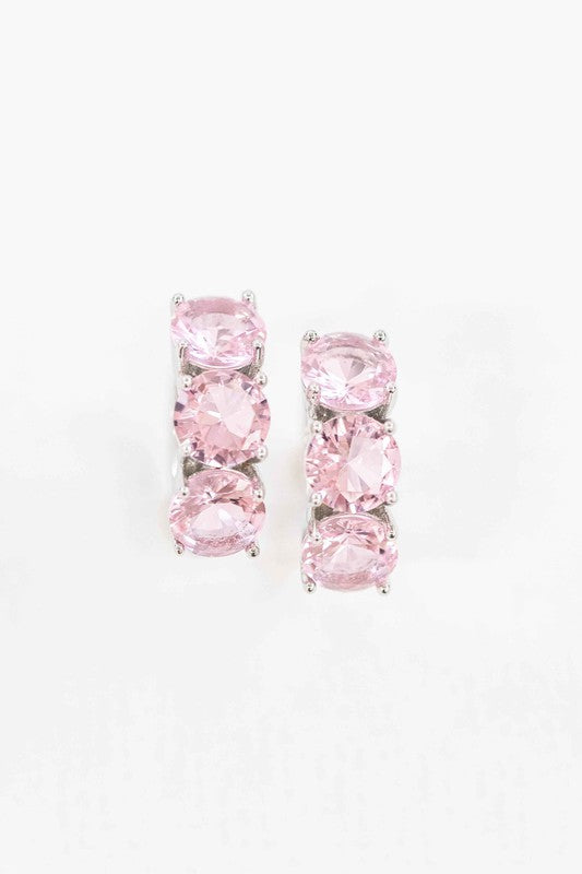 Pick Pink Hoop Earrings