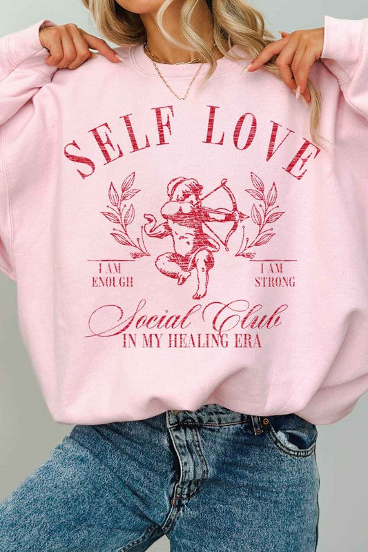 SELF LOVE VALENTINES OVERSIZED SWEATSHIRT