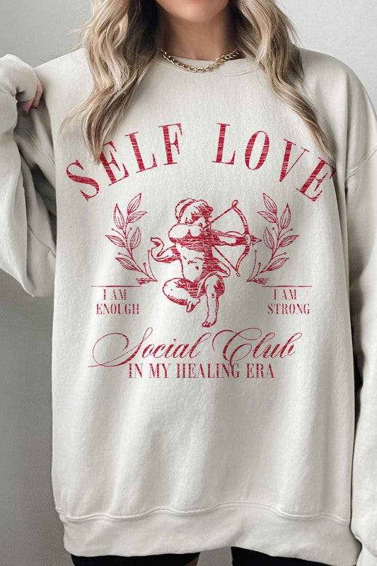 SELF LOVE VALENTINES OVERSIZED SWEATSHIRT