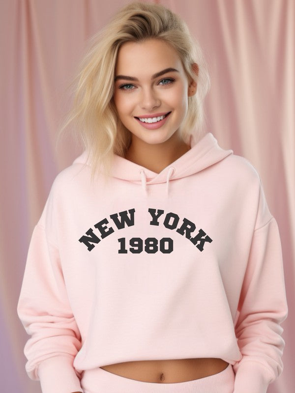 New York 1980 Cropped Hoodie