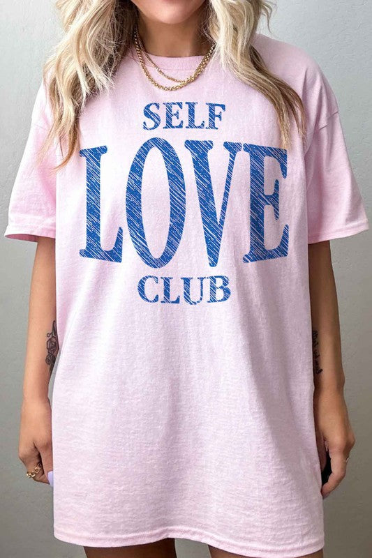 SELF LOVE CLUB OVERSIZED GRAPHIC TEE