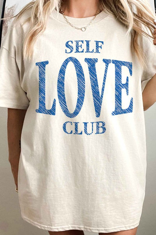 SELF LOVE CLUB OVERSIZED GRAPHIC TEE