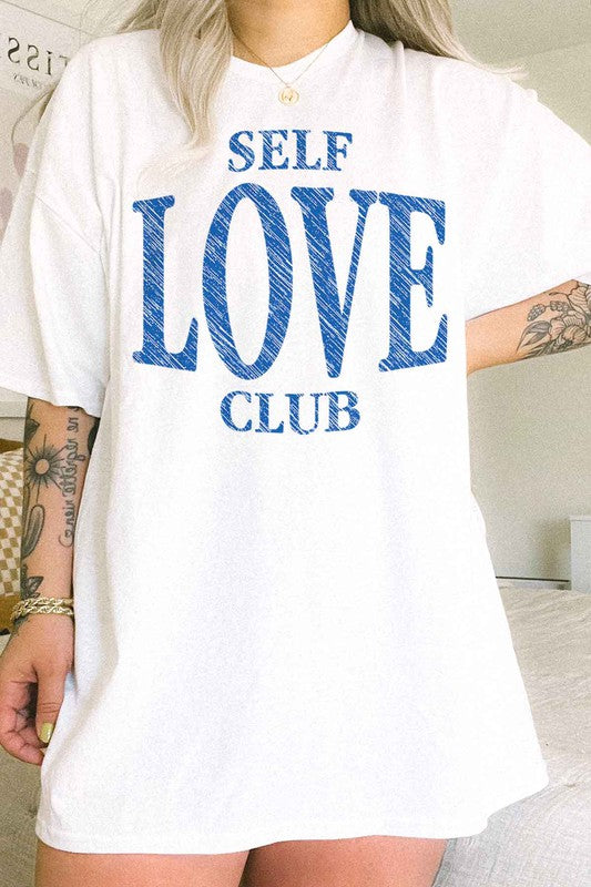 SELF LOVE CLUB OVERSIZED GRAPHIC TEE