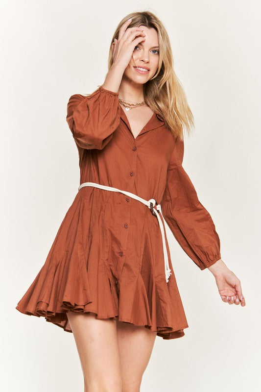 Flared Shirt Dress