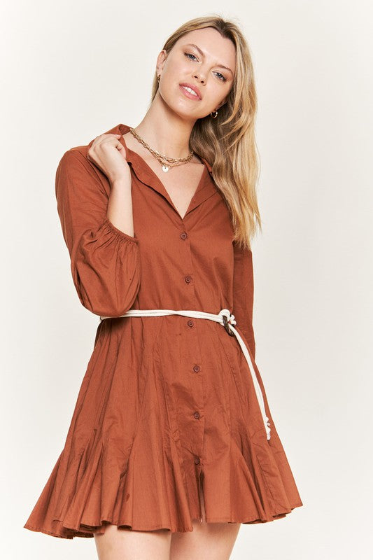 Flared Shirt Dress