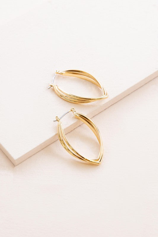 Petal Wave Hoop Earrings